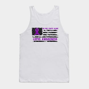 No One Fights Alone Lupus Awareness Tank Top